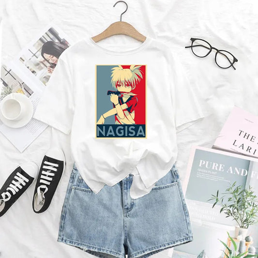 Assassination Classroom: Print T Shirt Funny Harajuku Tshirt Short Sleeve White T-Shirt Female Tops Tees