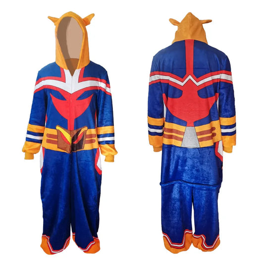 My Hero Academia:  All Might Cosplay Costume Jumpsuit Pajamas Halloween Costumes For Women Men Bathing Robe Christmas Gift