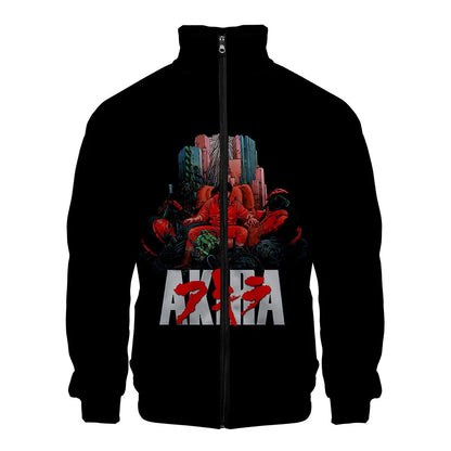 Akira:  3D Print Stand Collar Hoodie Hip Hop Men Women Zipper Hoodies Jacket Sweatshirts Clothes