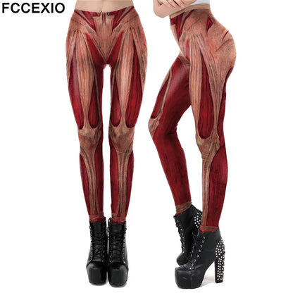 Attack On Titan: FCCEXIO Fitness Leggings Women Anime Print High Waist Sexy Muscle