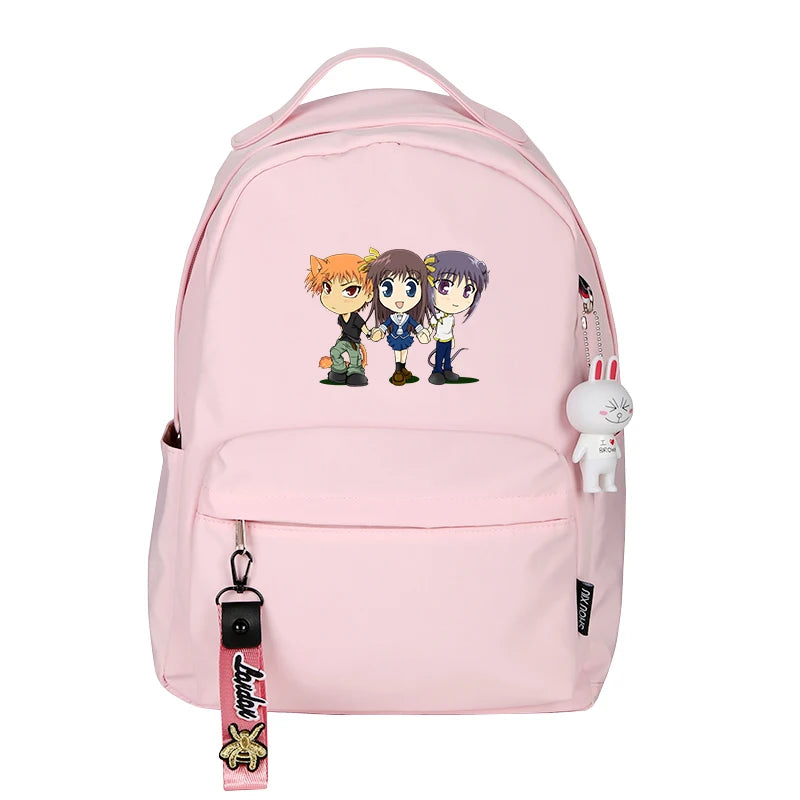 Fruits BAsket: Kawaii Bookbag Pink School Bags Souma Yuki Back Pack Small Travel