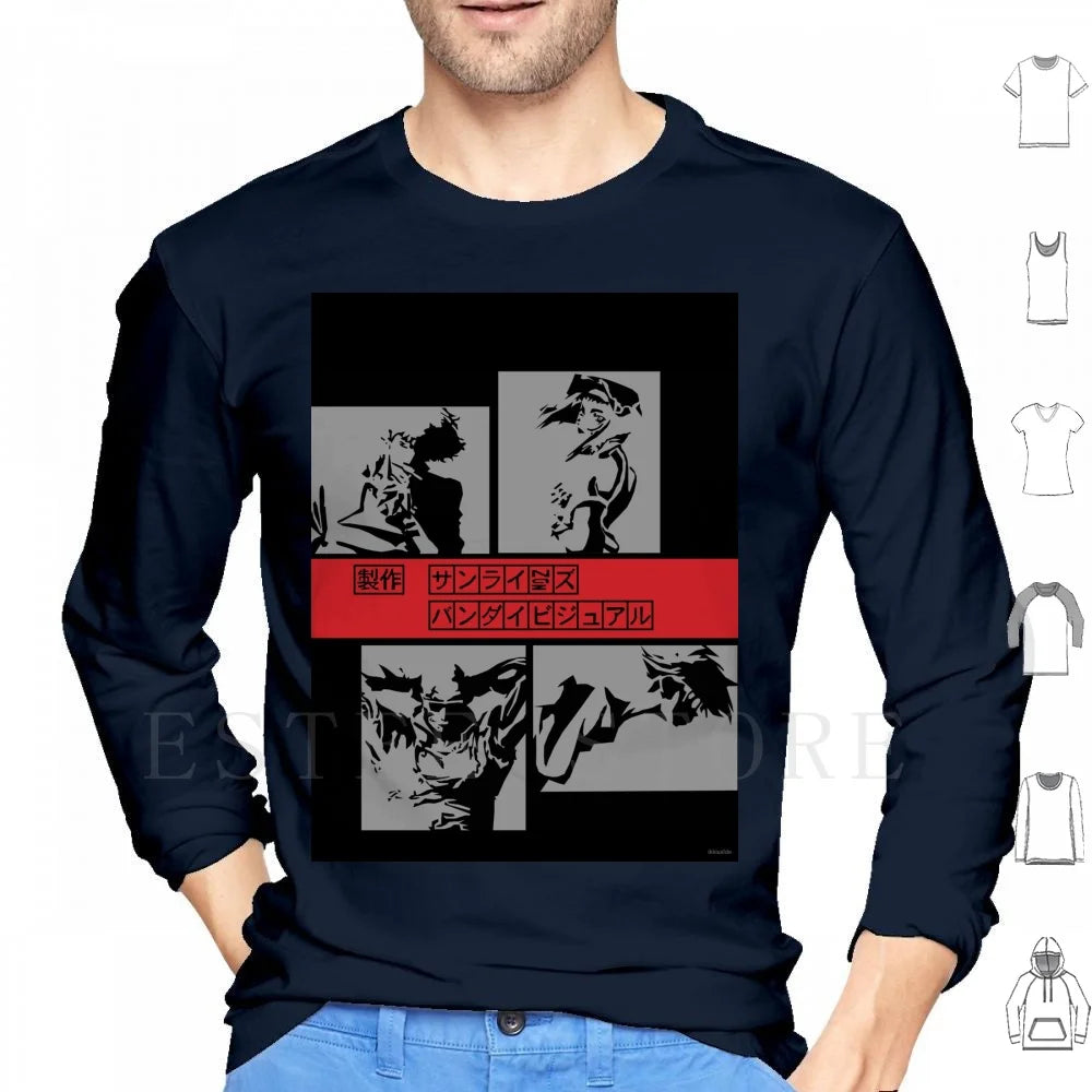 Cowboy Bebop: Le Bebop Hoodies Long Sleeve Cowboy Spike Faye Jet Ein Bebop