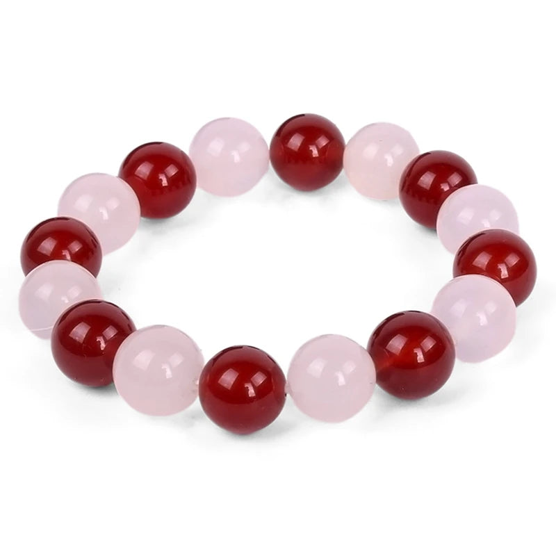 Anime Fruits Basket Kyo Sohma Bracelet White Red Crystal Beads Bangle Bracelets for Women Men Cosplay Props Jewelry
