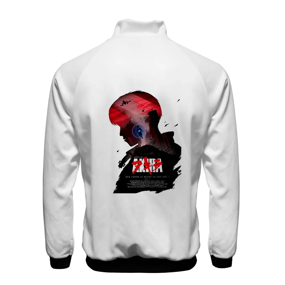 Akira:  3D Print Stand Collar Hoodie Hip Hop Men Women Zipper Hoodies Jacket Sweatshirts Clothes