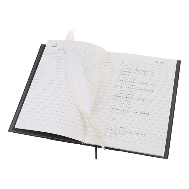 Death Note: Cosplay Notebook & Feather Pen Book Animation Art Writing Journal