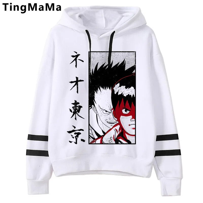 Akira: Hoodies Double Ring Kawaii Winter Warm K.Otomo Tokyo Streetwear