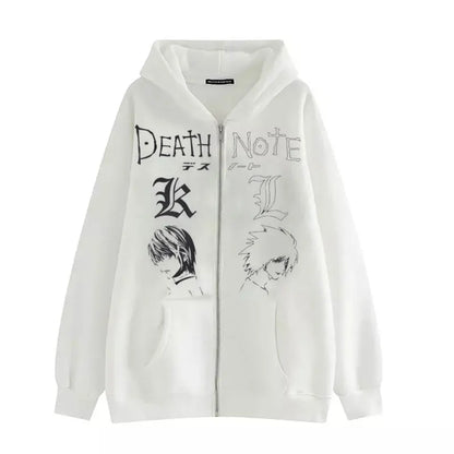 Death Note: Zipper hoodie kawaii direct sale Harajuku y2k jacket kawaii clothes jack