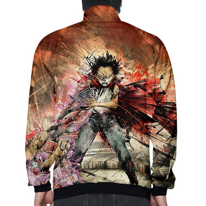 Akira:  3D Print Stand Collar Hoodie Hip Hop Men Women Zipper Hoodies Jacket Sweatshirts Clothes