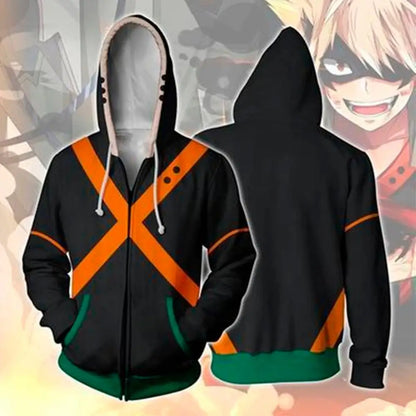 My Hero Academia: Midoriya Hoodies Izuku Todoroki Shoto School Uniform Jackets Coat