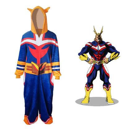 My Hero Academia:  All Might Cosplay Costume Jumpsuit Pajamas Halloween Costumes For Women Men Bathing Robe Christmas Gift