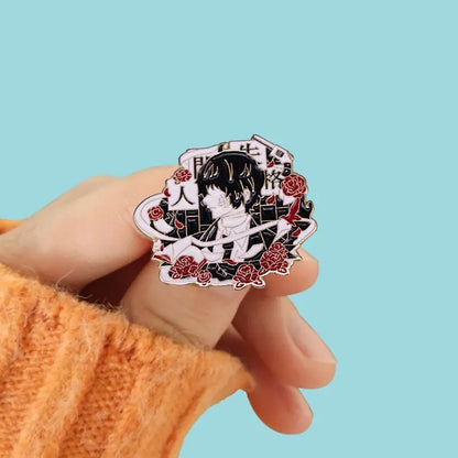Bungo Stray Dogs: enamel pin Dazai Osamu brooch anime badge