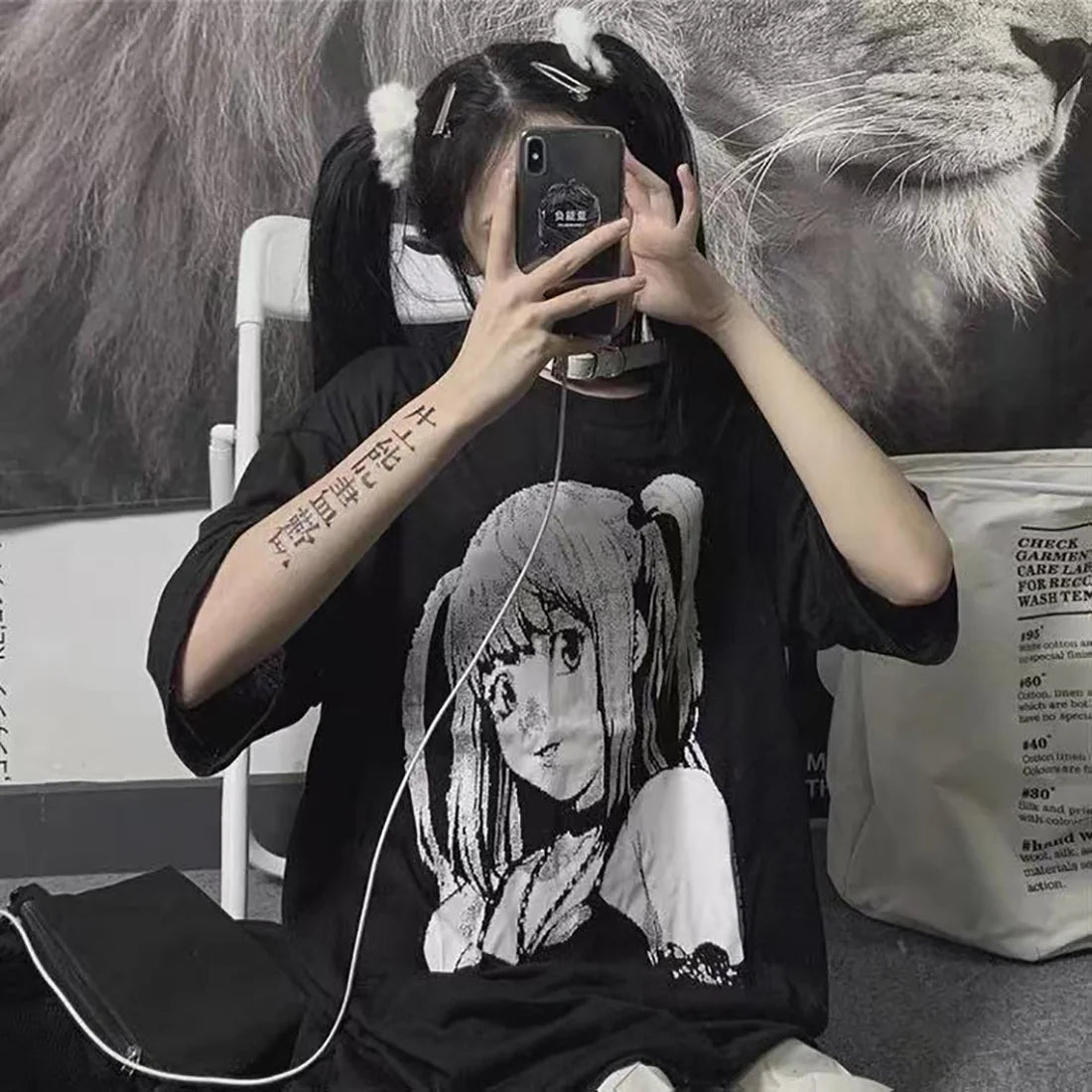 Death Note: ATSUNSET Vintage Style Harajuku T-Shirt  Pullover Summer Black Tees