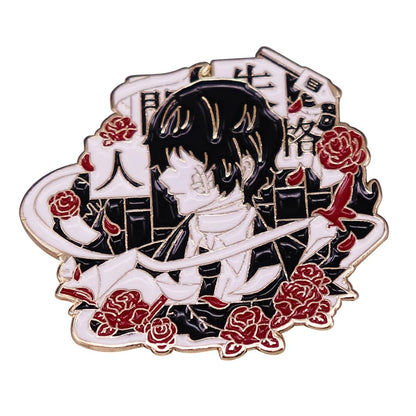 Bungo Stray Dogs: enamel pin Dazai Osamu brooch anime badge