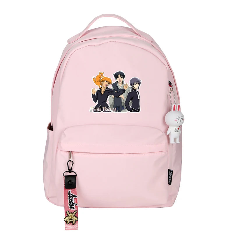 Fruits BAsket: Kawaii Bookbag Pink School Bags Souma Yuki Back Pack Small Travel