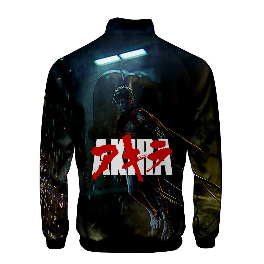 Akira:  3D Print Stand Collar Hoodie Hip Hop Men Women Zipper Hoodies Jacket Sweatshirts Clothes