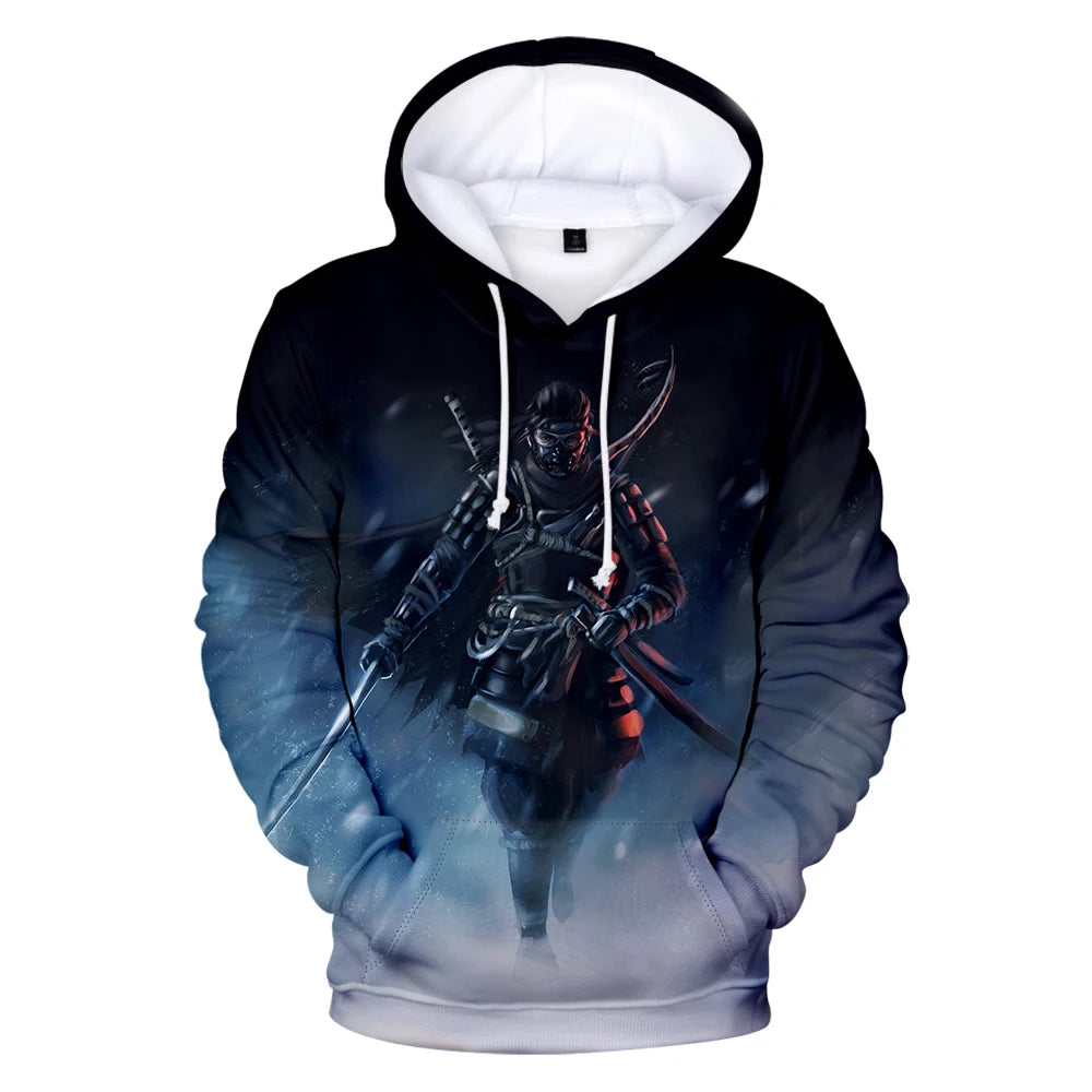 I.L.F.A. Game Ghost of Tsushima 3D Print Hoodies Samurai Cosplay Sweatshirts Hip Hop Pullover Unisex Hoody Coats