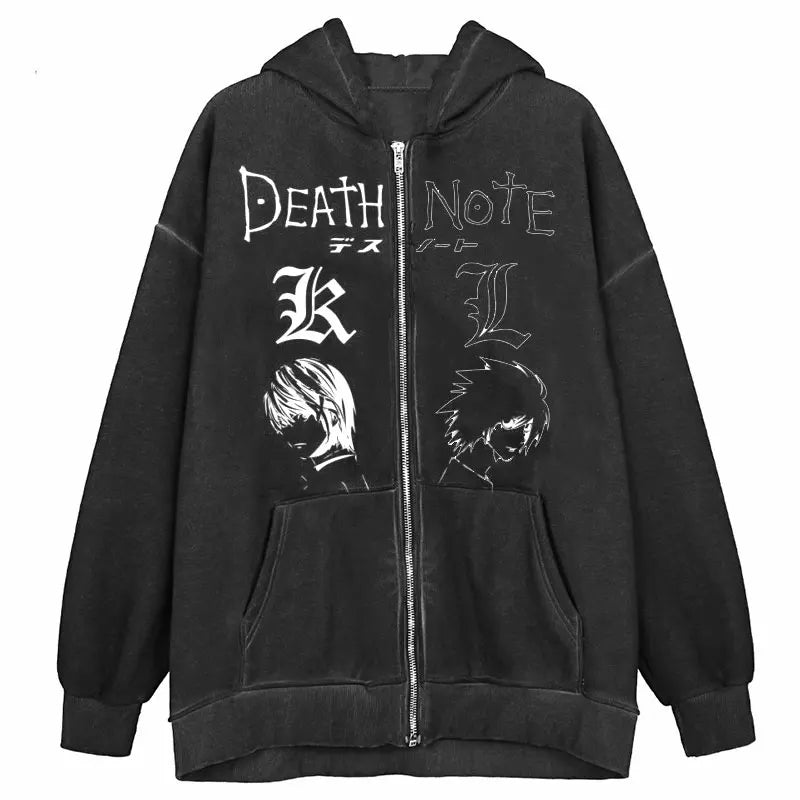 Death Note: Zipper hoodie kawaii direct sale Harajuku y2k jacket kawaii clothes jack