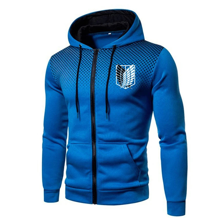 Attack On Titan: Hoodie Outdoor Street Sports zipper Sweatshirt