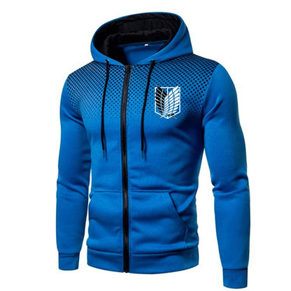 Attack On Titan: Hoodie Outdoor Street Sports zipper Sweatshirt