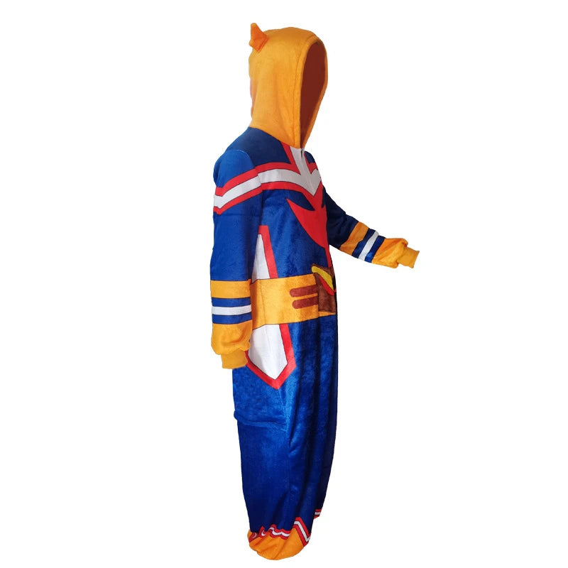 My Hero Academia:  All Might Cosplay Costume Jumpsuit Pajamas Halloween Costumes For Women Men Bathing Robe Christmas Gift