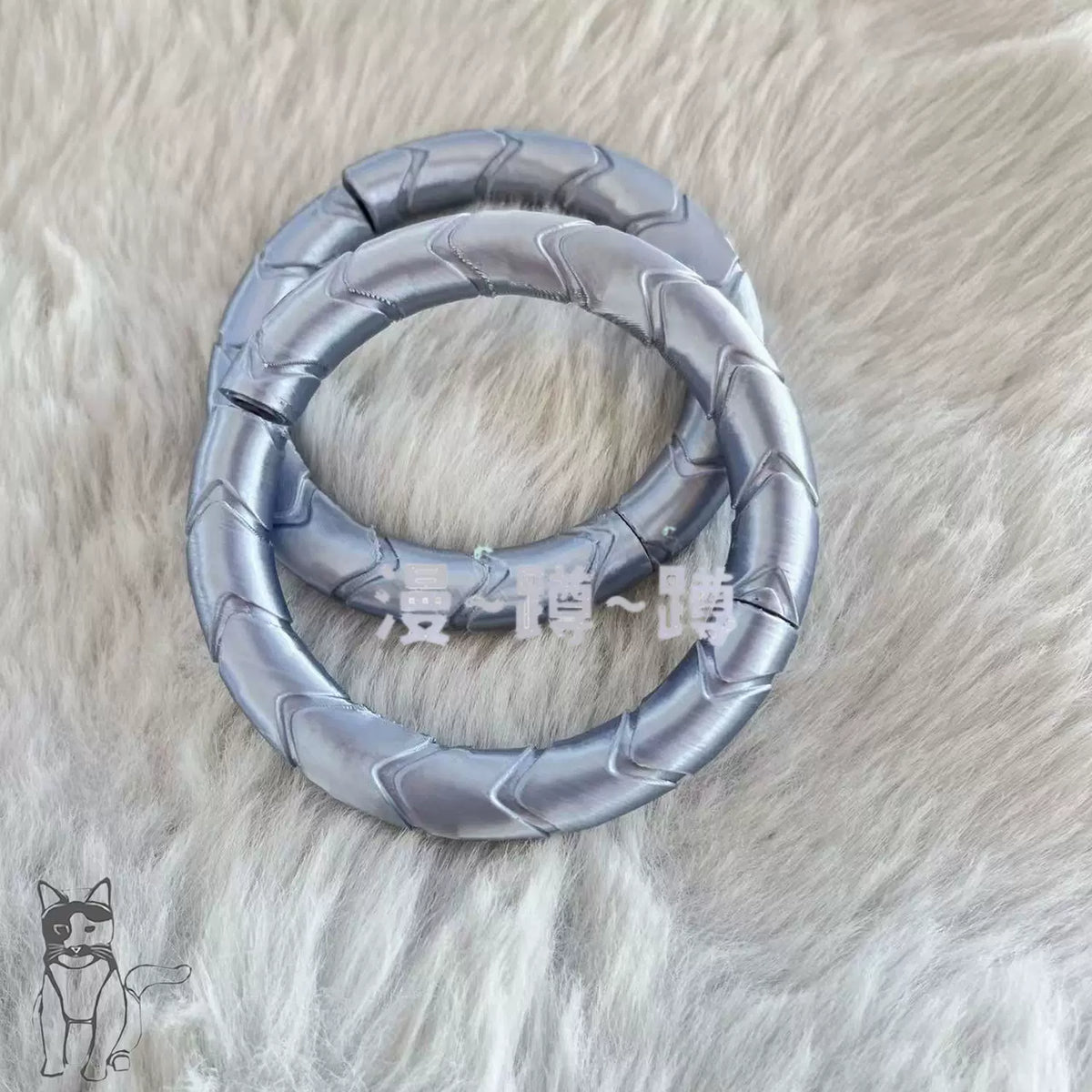 Gachiakuta: Jabber Wonger Cosplay Prop 3D Printing Silver Bracelet Ring Nails Accessories Full Set Halloween Party Adult