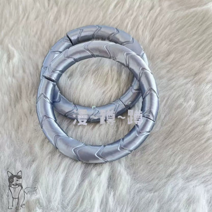 Gachiakuta: Jabber Wonger Cosplay Prop 3D Printing Silver Bracelet Ring Nails Accessories Full Set Halloween Party Adult