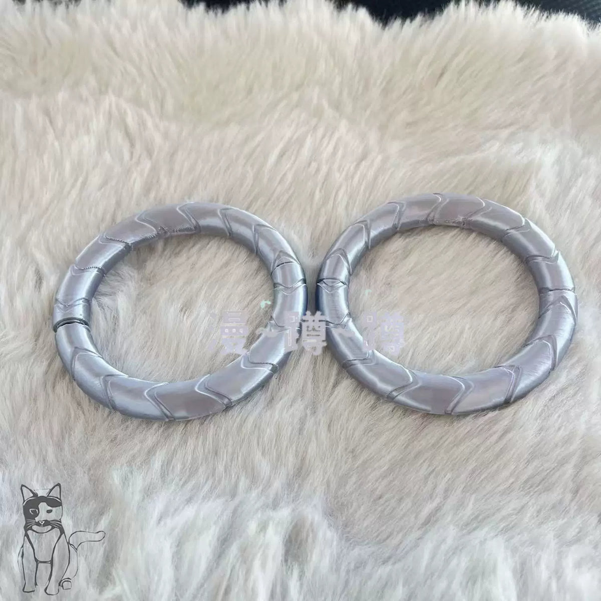 Gachiakuta: Jabber Wonger Cosplay Prop 3D Printing Silver Bracelet Ring Nails Accessories Full Set Halloween Party Adult