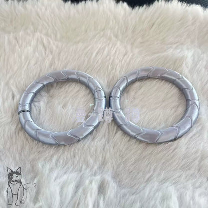 Gachiakuta: Jabber Wonger Cosplay Prop 3D Printing Silver Bracelet Ring Nails Accessories Full Set Halloween Party Adult
