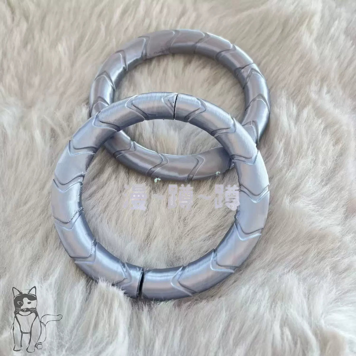 Gachiakuta: Jabber Wonger Cosplay Prop 3D Printing Silver Bracelet Ring Nails Accessories Full Set Halloween Party Adult