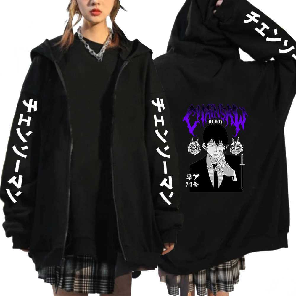 Chainsaw Man: Denji Demon Hoodie Men Anime Zip Up Hoodies Print Anime