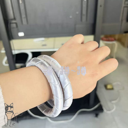 Gachiakuta: Jabber Wonger Cosplay Prop 3D Printing Silver Bracelet Ring Nails Accessories Full Set Halloween Party Adult