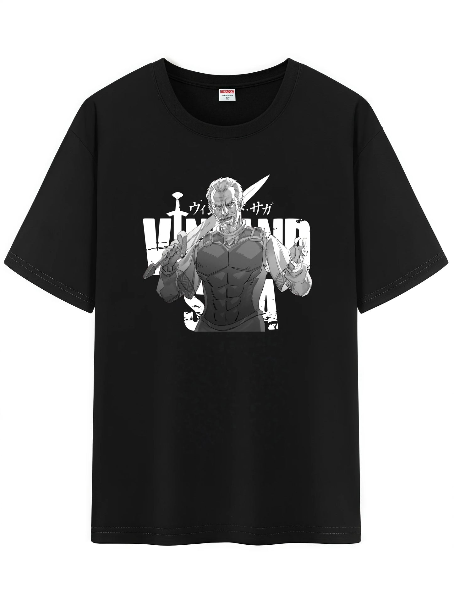 Vinland Saga: Unisex Japanese Pattern T-Shirt,  Character Graphic Short Sleeve Regular Fix Tee Shirt