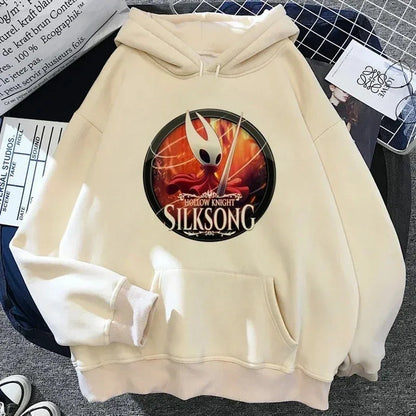Hollow Knight: Silksong Print Hoodies Women Men Oversized Y2k Aesthetic Autumn Winter Thick Fleece Pullover Hoddies Streetwear