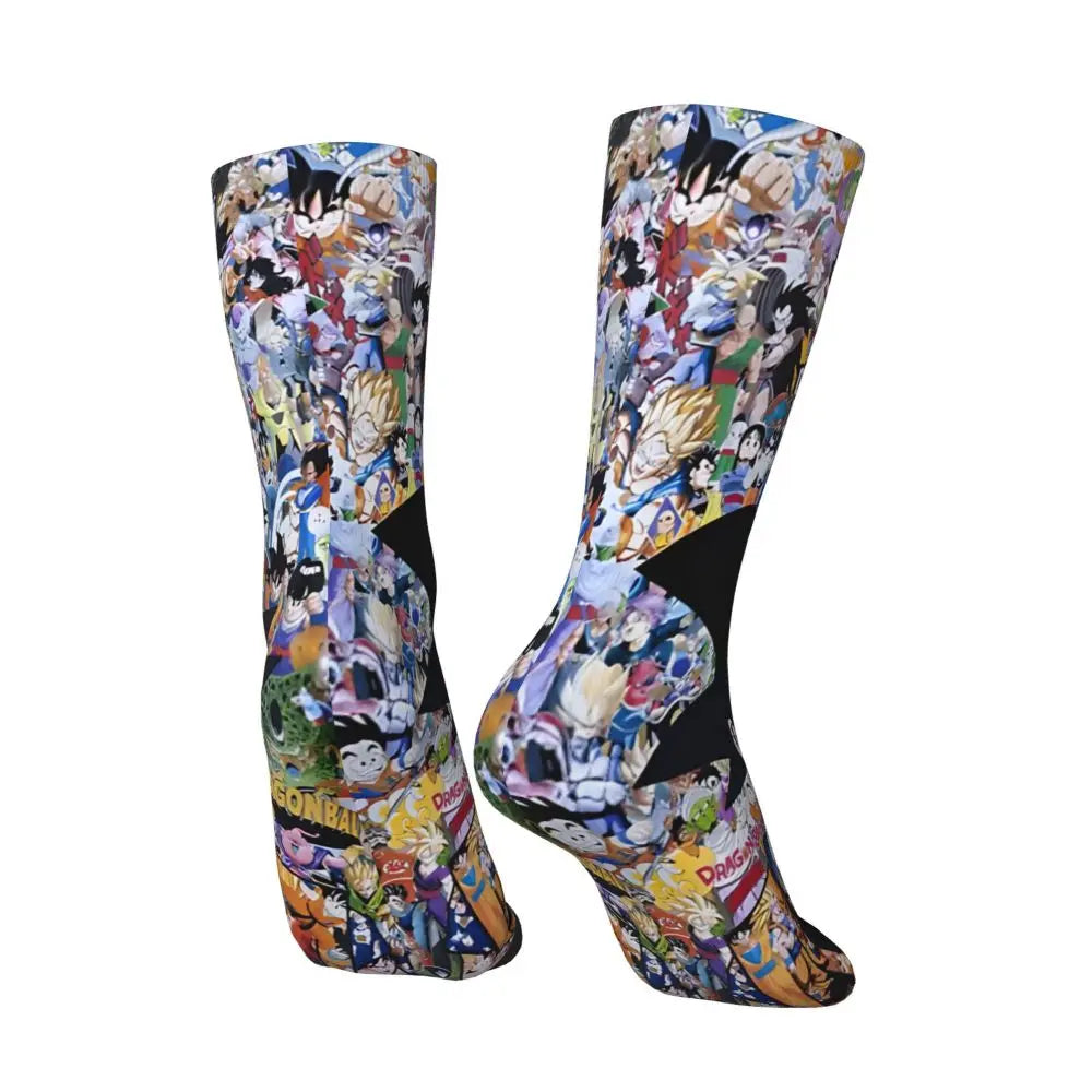 Dragon Ball: Collage Goku Socks Printed Men's Stockings Polyester