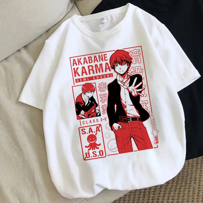 Assassination Classroom: Tshirt Clothes Women Couple  White T Shirt Casual Harajuku Kawaii Summer Top Tshirt White T Shirt