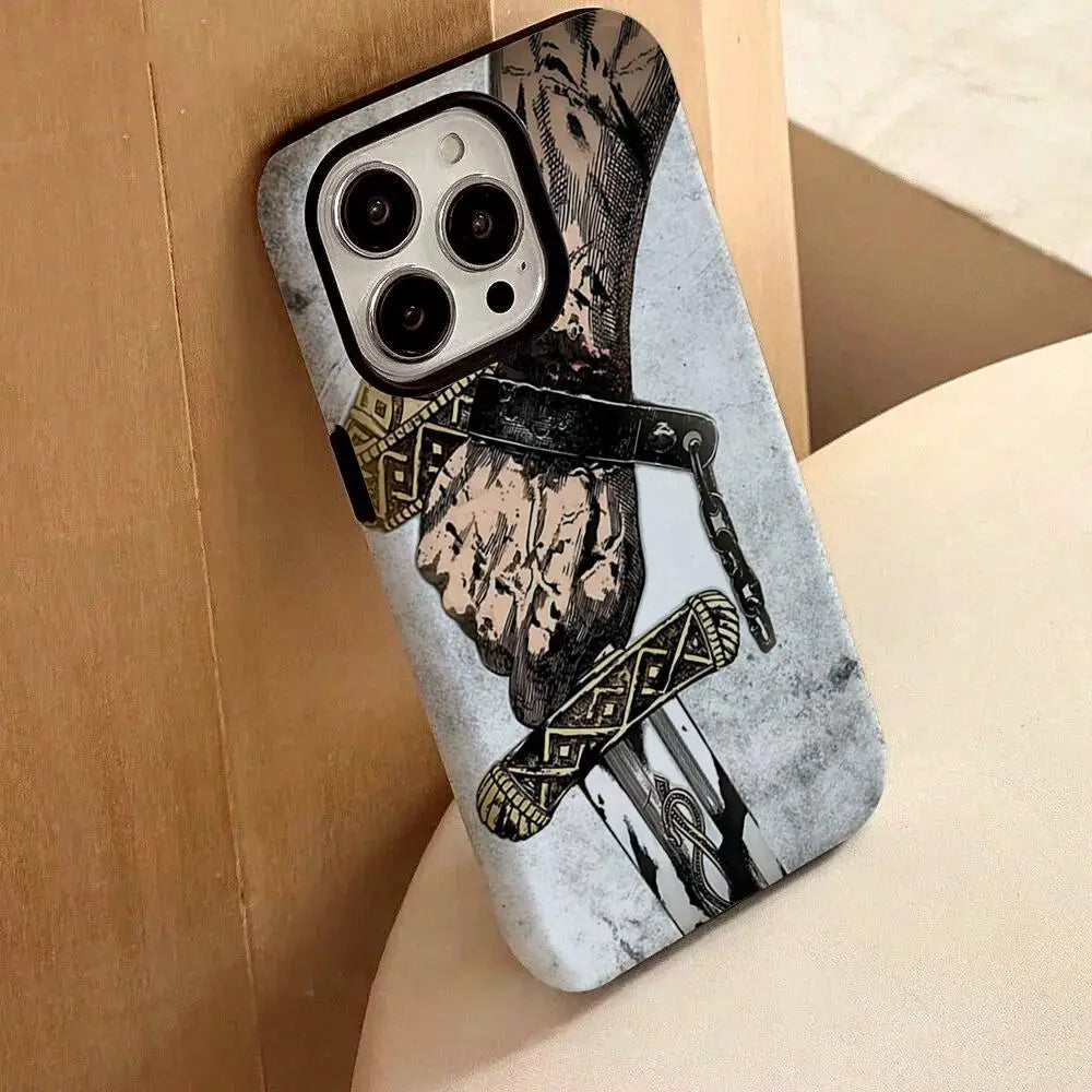 Vinland Saga: (iPhone ONLY) Phone Case For IPhone 17 16 15 14 13 12 Pro Max Plus Glossy HD Double-Layer Liquid Back Film Hard Shell