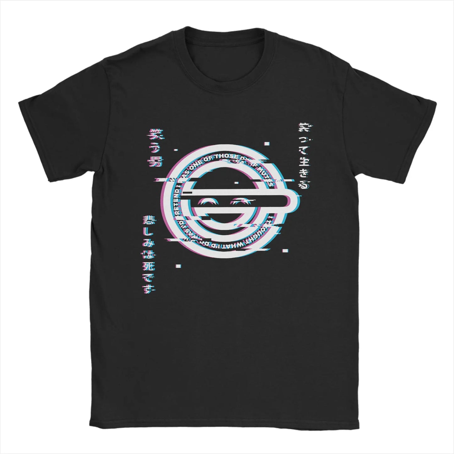 Ghost in the Shell: Major & Japanese Text Print T-Shirt Oversized Black Streetwear Cotton Tee Anime Sci-Fi Aesthetic
