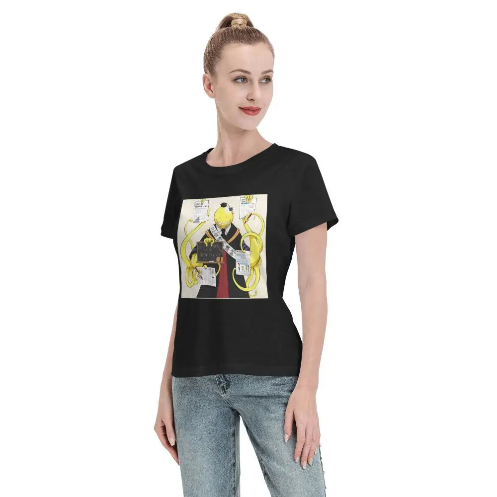Assassination Classroom: Octopus Koro Sensei T-Shirt Women Short Sleeve T Shirts O-Neck Clothes Cotton Summer Tees Streetwear