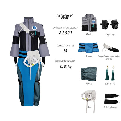 Gachiakuta: Zanka Nijiku Cosplay Costume Set Anime Style Battle Attire Disguise Role Playing Halloween Costume