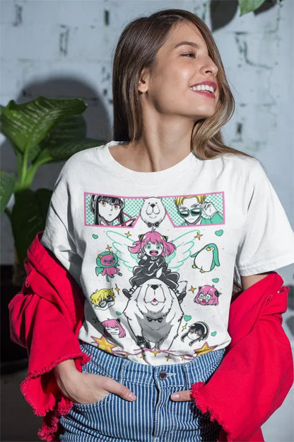 Spy x Family: T-Shirt Loid Anya Bon Forger Girl Manga Anime Gift Shirt All Size