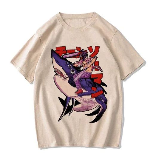Chainsaw Man:  T Shirt Cartoon Pochita T-shirt Makima Harajuku Graphic Tees Clothing Tops Tshirt Manga