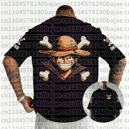 2026 One Piece Japanese Anime Printed Men's T-Shirt Roronoa Zoro Harajuku Short Sleeve Luffy T-shirt Clothing Y2k Top Tee Unisex