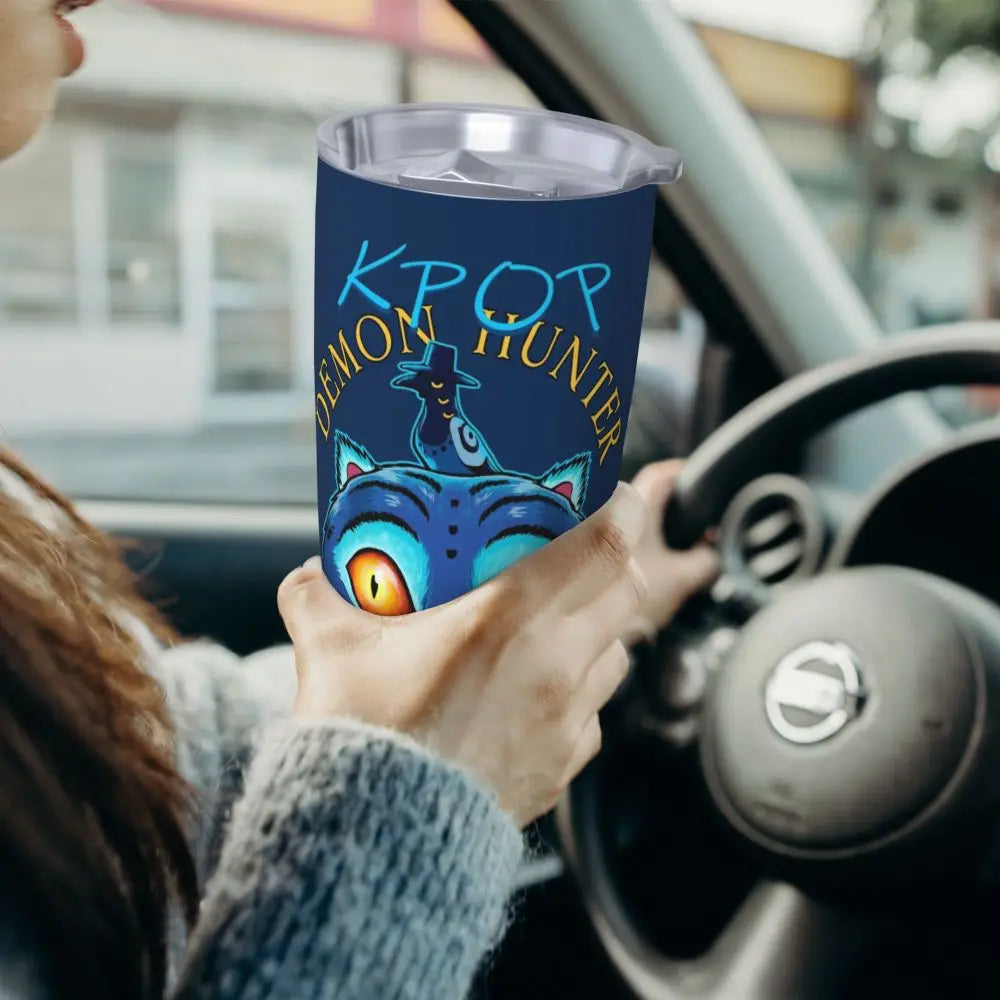KPop Demon Hunters - Derpy  Insulated Tumbler with Lid Vacuum Thermal Mug Outdoor Travel Car Bottle Cup, 20oz