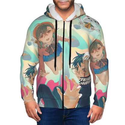 Dandadan: Zipper Hoodies Hip Hop Pullover Autumn Winter Men Women Sweatshirts Long Sleeve Tops