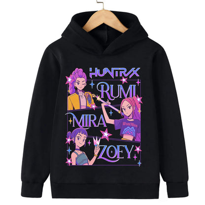 KPop Demon Hunters : Toddler Girl Clothes Demon Hunters Fashion Hoodie Clothes Child Girl Movie New Sweatshirts Casual Tops