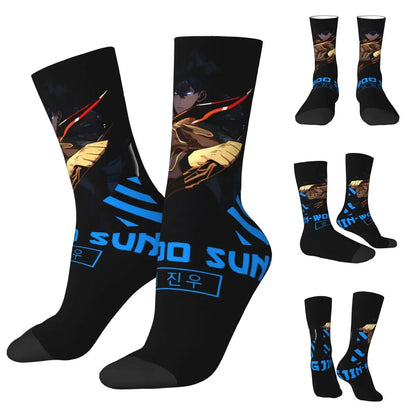 Solo Leveling: Sung jinwoo Shadow Monarch Socks,Leisure Beautiful printing Suitable for all seasons Dressing Gifts