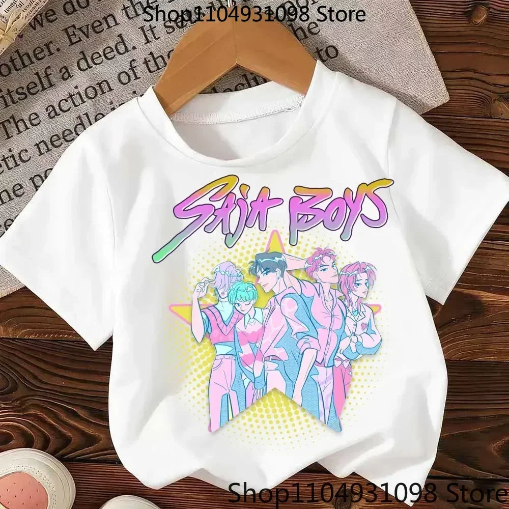 KPop Demon Hunters:Hasbro  Movie Series Summer Children's Cotton T-Shirt - Boys and Girls - Baby Soft and Cute Top