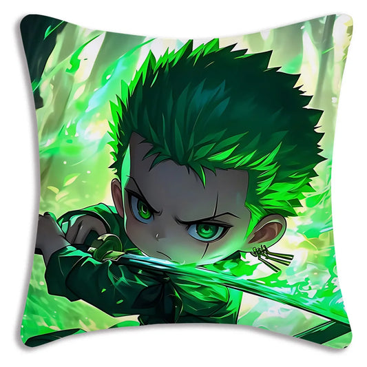 One Piece: Pillow Covers Sofa Decorative Home Double-sided Printing Short Plush Cute Cushion Cover