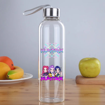 KPop Demon Hunters: Transparent Water Cup for Men Women Anime Cartoon Simple Cups Students Portable Fashion Water Bottle Gifts