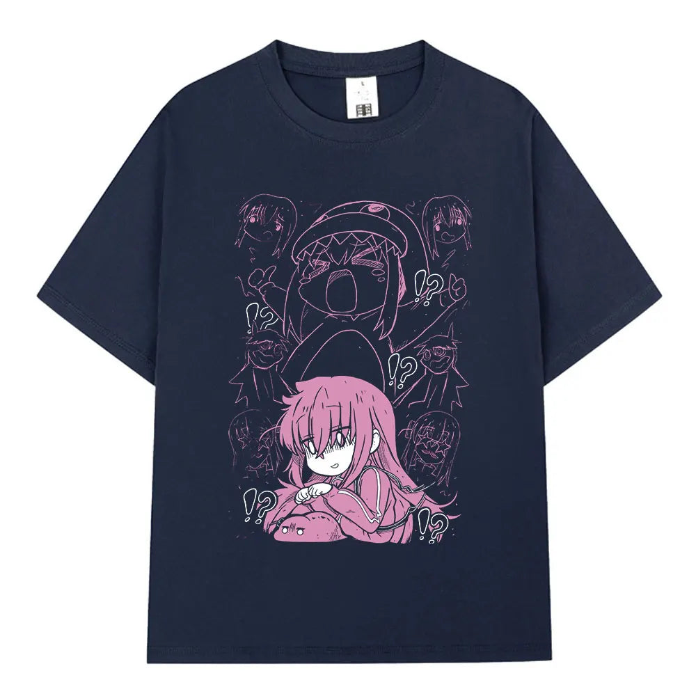 Bocchi The Rock: T-shirt Anime Gotoh Hitori Graphic T-shirts Men Women Summer Oversized Cotton T Shirts Streetwear